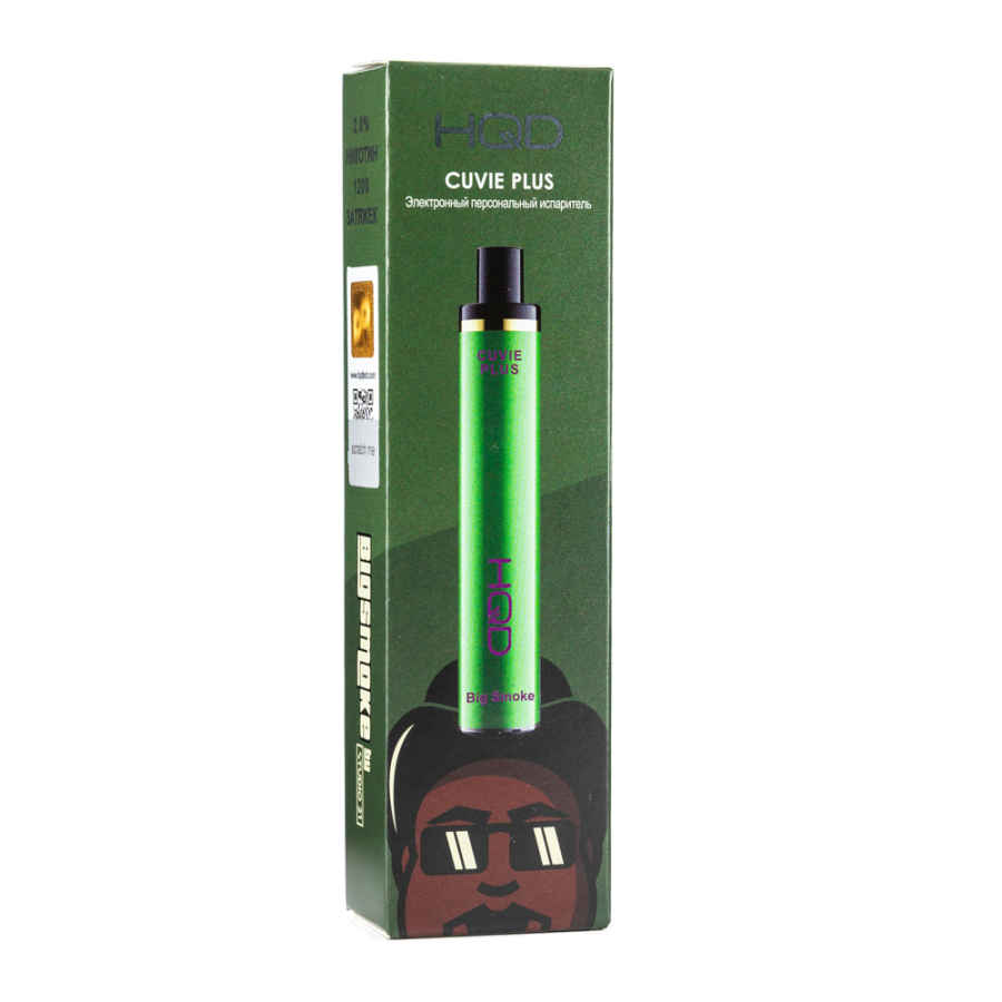 Одноразовая электронная сигарета HQD Cuvie Plus Big smoke 1200 затяжек