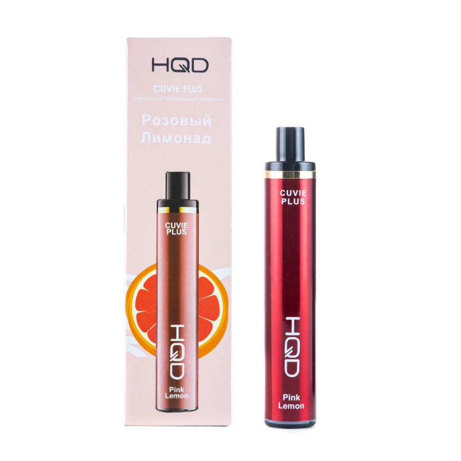 Одноразовая электронная сигарета HQD Cuvie Plus Pink Lemon (Розовый Лимонад) 1200 затяжек