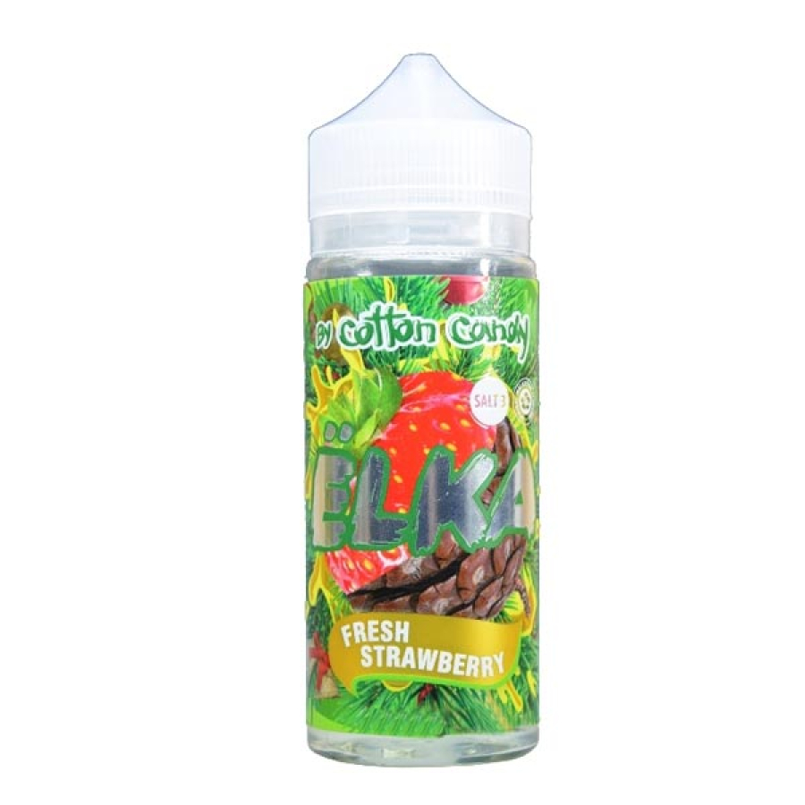 Жидкость Cotton Candy ЁLKA FRESH STRAWBERRY (Хвоя С Мятой И Клубникой) (120 мл, 0 мг/мл)