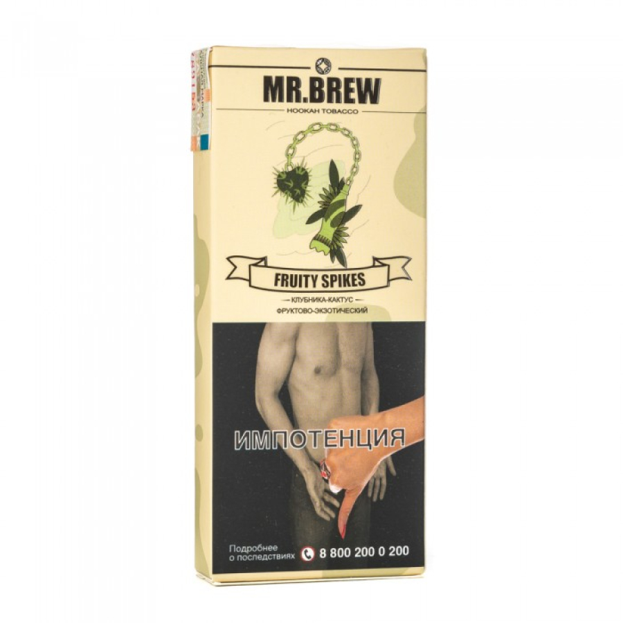 Табак Mr Brew Fruity Spikes (Клубничный сок с кактусом и фейхоа) 40 гр