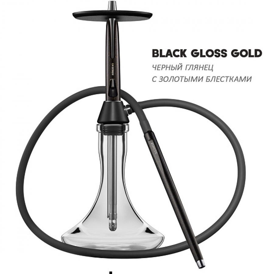 Кальян Koress K3 Black Gloss (Черный,Золотой, 48 см)