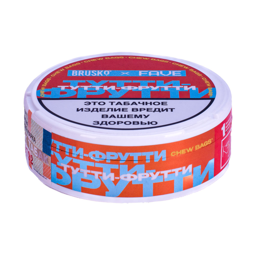 Жевательный табак «Brusko X Fave», Тутти Фрутти,  10 грамм