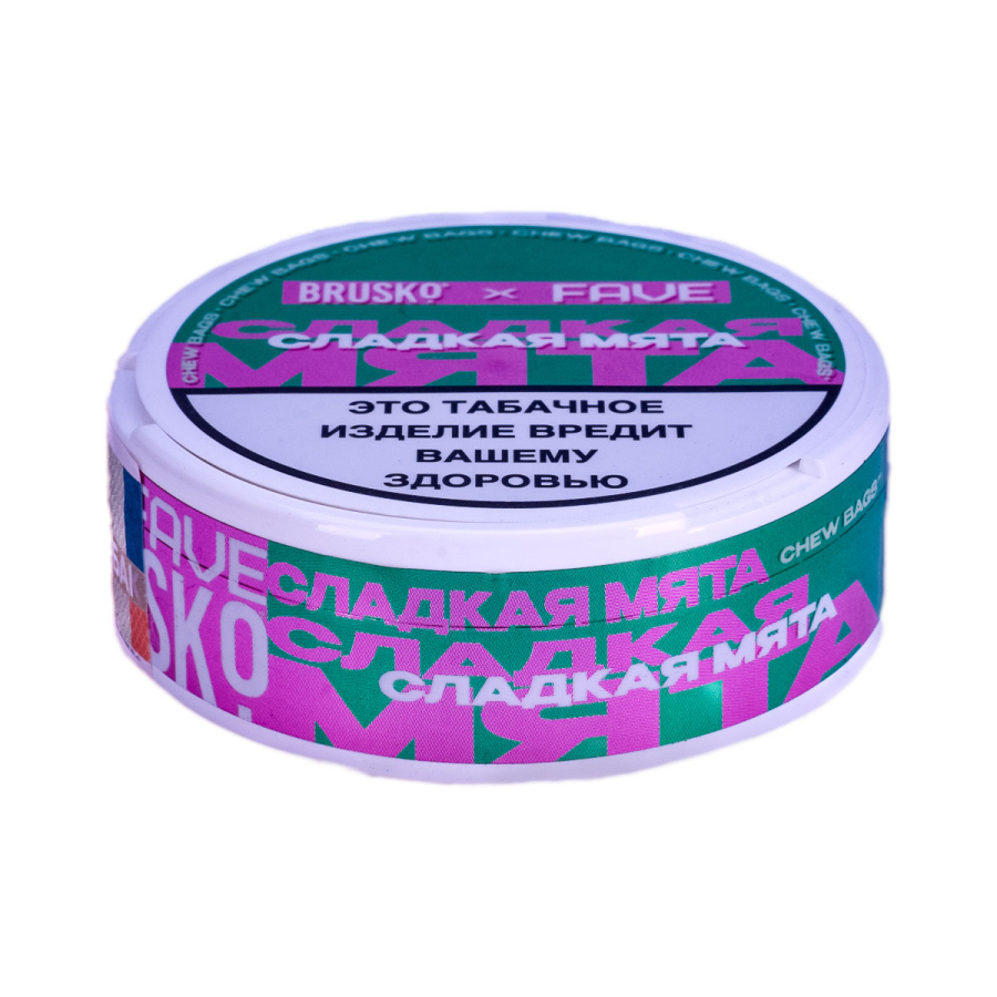 Жевательный табак «Brusko X Fave», Сладкая Мята,  10 грамм