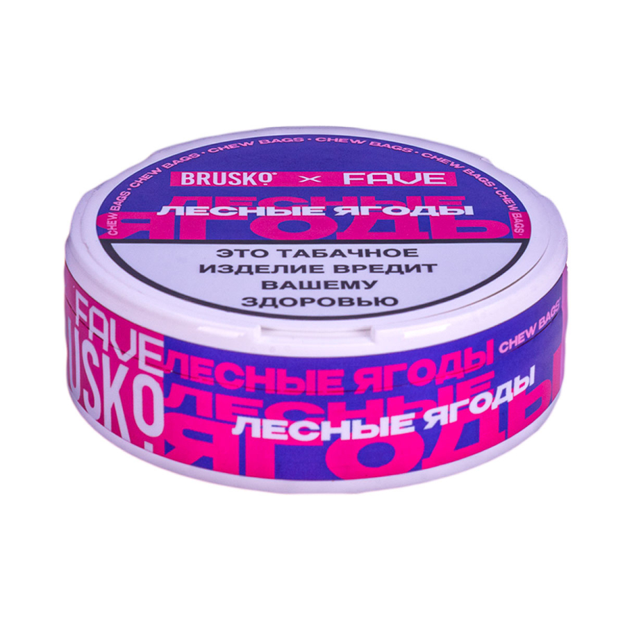 Жевательный табак «Brusko X Fave», Лесные Ягоды,  10 грамм