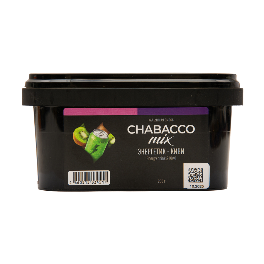Бестабачная смесь Chabacco Mix Medium Energy Drink & Kiwi 200 грамм