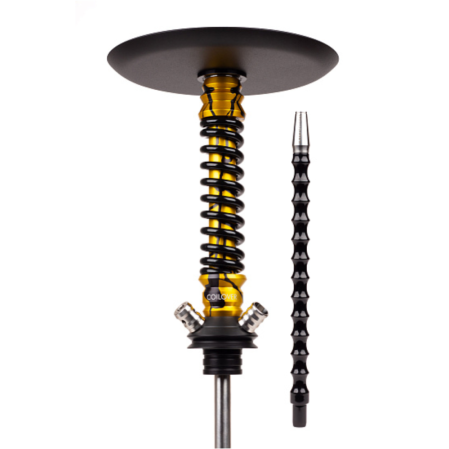 Кальян Mamay Customs Coilovers Mini Anod Gold Splash Черный Глянец