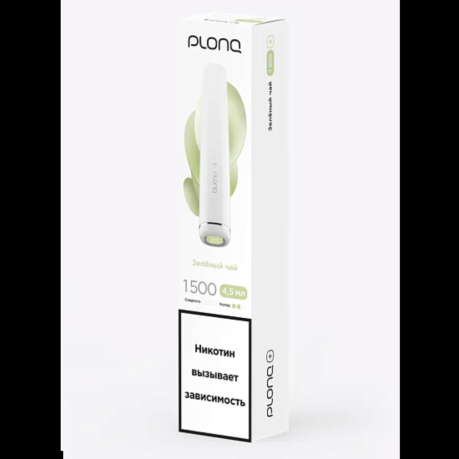 Электронка Plonq Plus 1500 Зеленый Чай 1500 затяжек