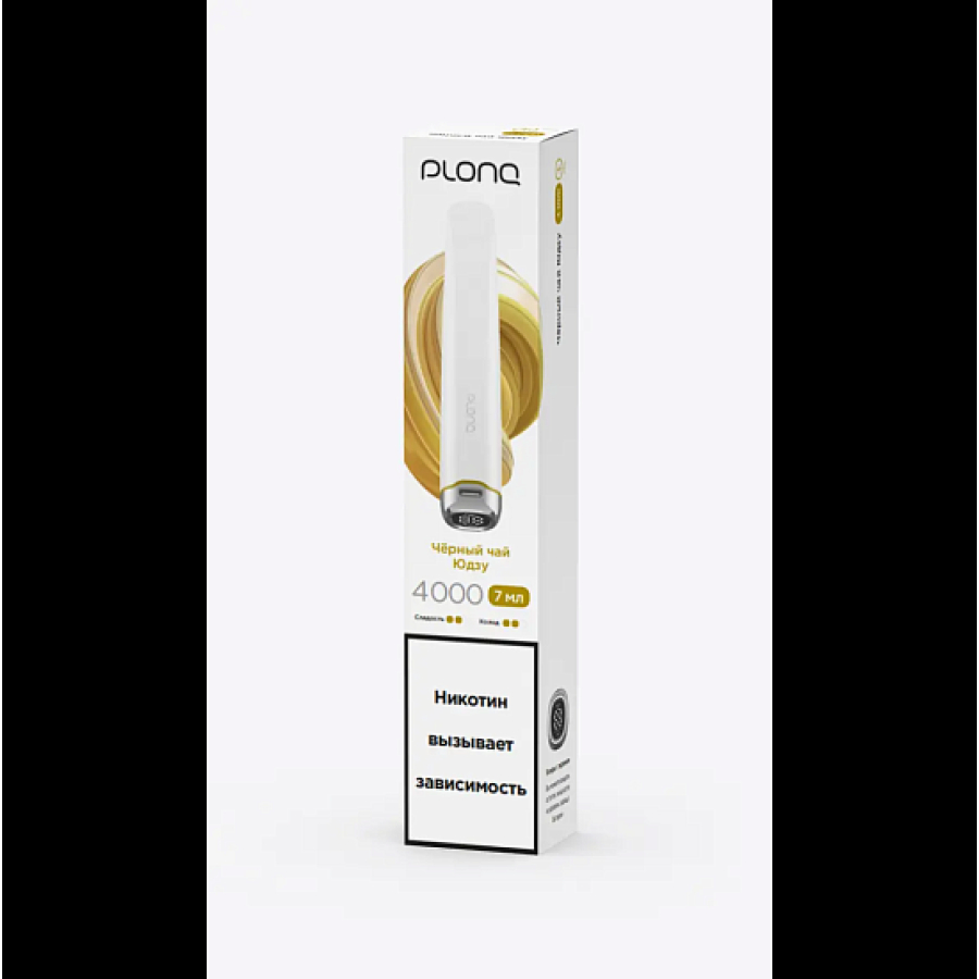 Электронка Plonq Plus Pro 4000 Черный Чай Юдзу 4000 затяжек